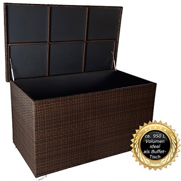 Aufbewahrungsbox Garten Rattan Optik