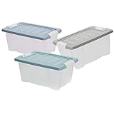 LS-LebenStil 3X Stapelboxen 30x20x15cm Set Stapelbar Allzweckkiste Deckel