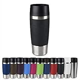 Emsa Travel Mug Classic | 360 ml | Thermobecher | Isolierbecher | hält 4h heiß/ 8h kalt | 100% dicht | auslaufsicher | Quick-Press-Verschluss | 360°Trinköffnung | schwarz | 1 Stück (1er Pack)