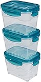 Amazon Basics Airtight Food Storage Containers Set, 3 x 1.0 Liter
