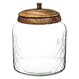 Bonbonglas deckel mangoholz 2,7l - Candy Mango Schüssel, Glas, Holz, Abmessungen D. 16,5 x H. 20,5 cm - 5 five simply smart