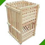 80 x 50 x 50 cm Kartoffelkiste Obstkiste Lebensmittelkiste Kiste aus Holz Holzkiste für Bälle Früchte Obst Futtermittel Unbehandelt Aufbewahrungskiste Allzweckkiste Lagerkiste
