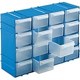 Kigima Sortierkasten Kleinteilemagazin 16 Fächer 22x15x8cm Blau
